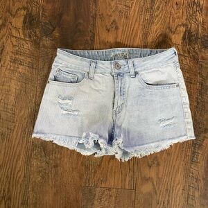 Rewash Light Blue Striped Jean Shorts